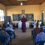 Bishop Johnson speaking to the college